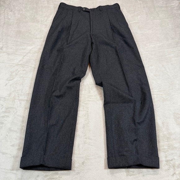 Gianluca Isaia Other - Gianluca Isaia Napoli Mens 34x30 Wool Cashmere Pleated Trousers Gray Italy EUC